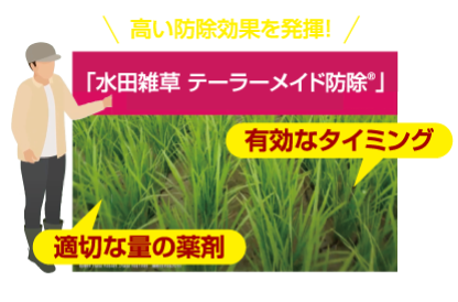 あなたの圃場に合った薬剤を、適切な量・有効なタイミングで散布することで、雑草への高い防除効果が発揮されます。