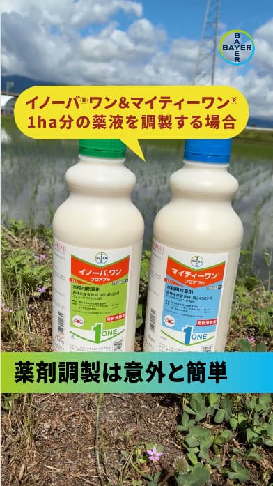 イノーバ®ワンとマイティーワン®の薬液調製方法を動画で見る